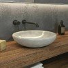 Karag Sora SORA-CR Επικαθήμενος Νιπτήρας Πέτρινος 40x40x12cm Cream