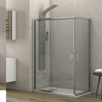 Karag New Flora 100 NFL1008090180 Καμπίνα Ντουζιέρας με Συρόμενη Πόρτα 80x90x180cm Clear Glass