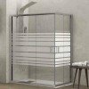 Karag New Flora 100 NFLS1008010180 Καμπίνα Ντουζιέρας με Συρόμενη Πόρτα 80x100x180cm Serigrafato