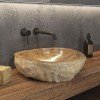 Karag Onyx ONYX Επικαθήμενος Νιπτήρας Πέτρινος 45x45x15cm Onyx