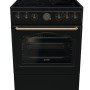 Gorenje GECS6B70CLB Κουζίνα 71lt με Κεραμικές Εστίες Π60εκ. Μαύρη
