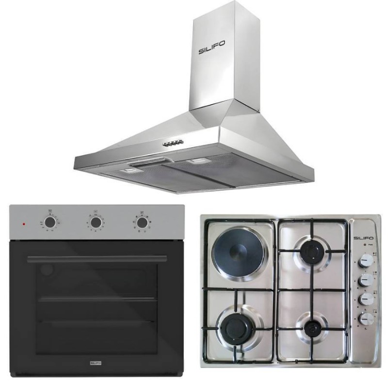 Σετ SILIFO SF6008 & SF6100 & SF6619 Φούρνος, Μικτή Εστία & Απορροφητήρας 92274 Σετ SILIFO SF6008 & SF6100 & SF6619 Φούρνος, Μικτή Εστία & Απορροφητήρας 92274