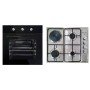 Silifo SF6090 + SF6100 Φούρνος Υγραερίου άνω Πάγκου 65lt με Εστίες Υγραερίου & Ρεύματος Π59.5εκ. Μαύρος