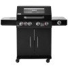 Thermogatz GS Grill Abyss View Ψησταριά Υγραερίου Μαντεμένιας Σχάρας 70.5x42εκ. με 4 Εστίες 19kW και Πλαϊνό Μάτι Υπερύθρων 4kW