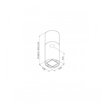 Pyramis Cilindrico Οροφής Φ43 Απορροφητήρας Inox 065018601 (3 άτοκες δόσεις)