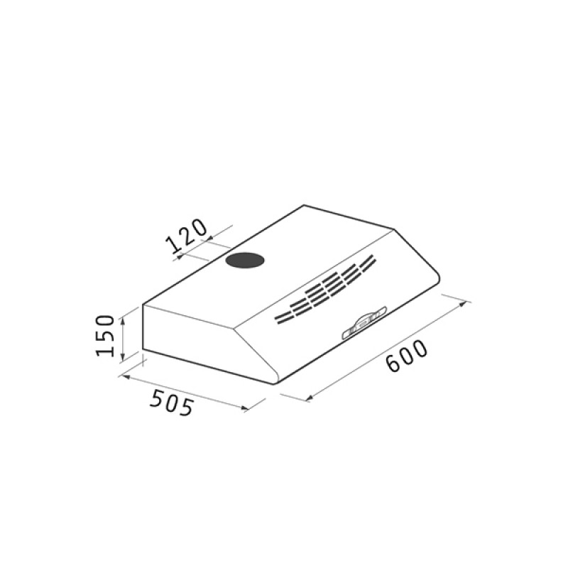 Pyramis Απλός 60cm Απορροφητήρας Καφέ 065029102 (3 άτοκες δόσεις)