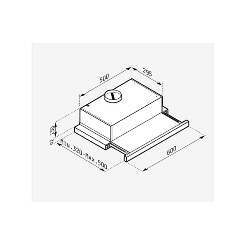 Pyramis Απορροφητήρας Συρόμενος Power Slim 60cm 065032901 (3 άτοκες δόσεις)