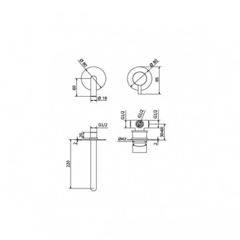 Μπαταρία Νιπτήρος εντοιχισμού Teorema New Jabil 1178380 (3 άτοκες δόσεις)