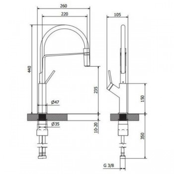 Teorema Μπαταρία Κουζίνας SILICONE 175231 ντουζ (3 άτοκες δόσεις)