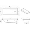 Sanitana Cubic Λουτήρας 180X80X40Β 54318080 (3 άτοκες δόσεις)
