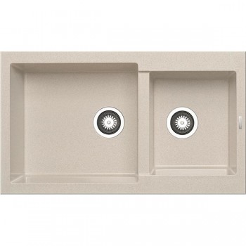Νεροχύτης Pyramis Pyragranite Alazia 2B Αντιστρεφόμενος Beige 079811911 (3 άτοκες δόσεις)