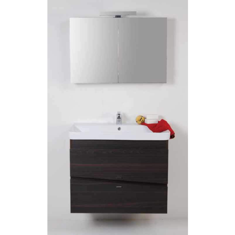 Colosseum Lyra 80 Σετ Μπάνιου με Νιπτήρα και Καθρέπτη Wenge 820581 (3 άτοκες δόσεις)