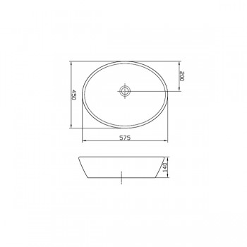 Νιπτήρας επικαθήμενος 57,5x45 SANITANA SOFT 275745 (3 άτοκες δόσεις)