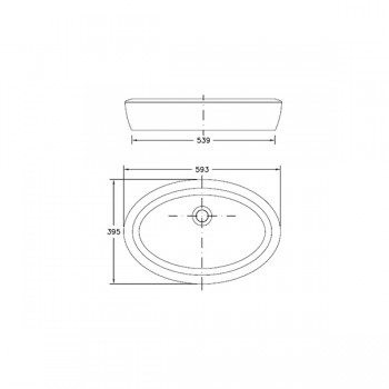 Νιπτήρας SANITANA UP/OVAL 275747 59.3X39.5 (3 άτοκες δόσεις)