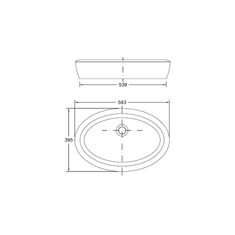 Νιπτήρας SANITANA UP/OVAL 275747 59.3X39.5 (3 άτοκες δόσεις)