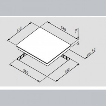 Pyramis Εστία 58IN Επαγωγής 4005 Αφής Χωρίς Πλαίσιο 030057701 (3 άτοκες δόσεις)