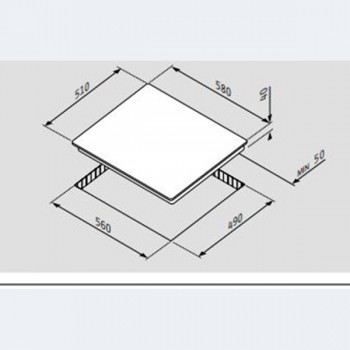 Pyramis Εστία 58HL 536 Αφής Λευκή Χωρίς Πλαίσιο 030061301 (3 άτοκες δόσεις)