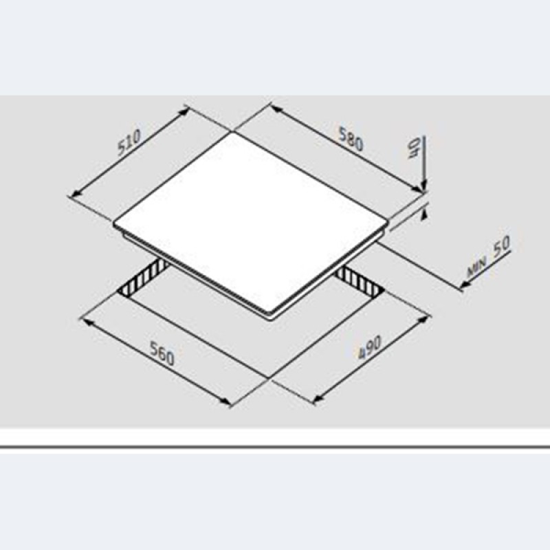 Pyramis Εστία 58HL 536 Αφής Λευκή Χωρίς Πλαίσιο 030061301 (3 άτοκες δόσεις)