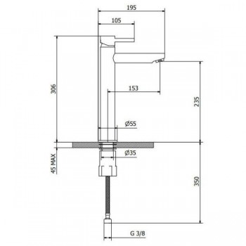 Teorema New Jabil Total Black Μπαταρία Νιπτήρα Μαύρη Επιτραπέζια 6373370 (3 άτοκες δόσεις)