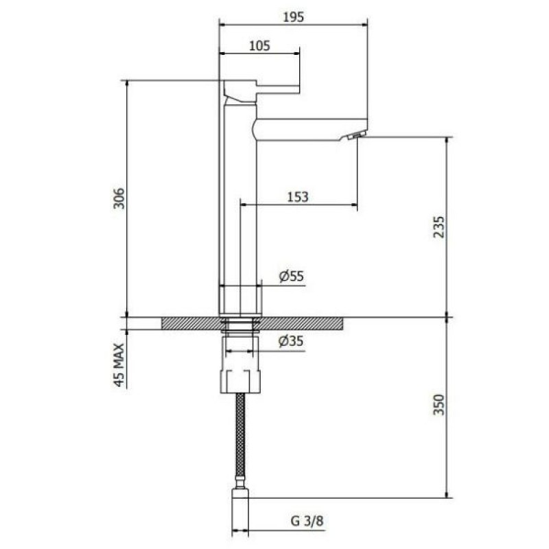 Teorema New Jabil Total Black Μπαταρία Νιπτήρα Μαύρη Επιτραπέζια 6373370 (3 άτοκες δόσεις)