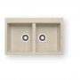 Νεροχύτης γρανιτένιος ένθετος PYRAMIS ALAZIA 2B 79x50 Beige 079811111 (3 άτοκες δόσεις)