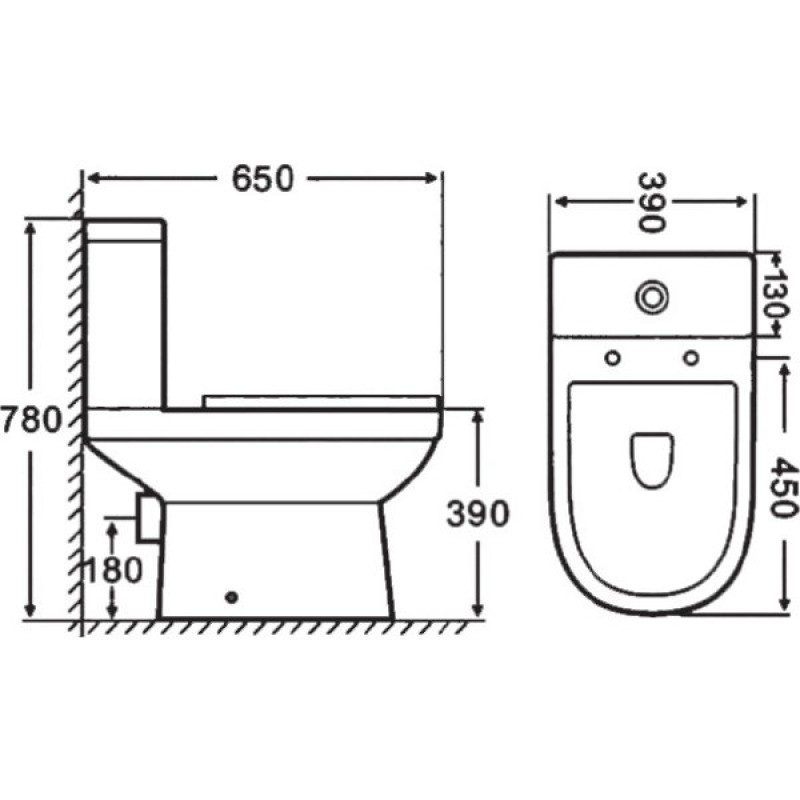 Λεκάνη MODEL T με κάλυμμα soft close 492231 (3 άτοκες δόσεις)