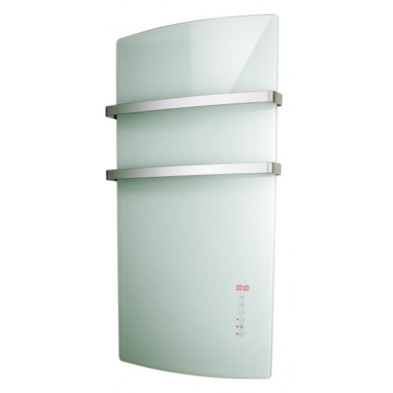 Radialight Deva White Πετσετοκρεμάστρα με Γυάλινη Πρόσοψη 1500W  (3 άτοκες δόσεις)