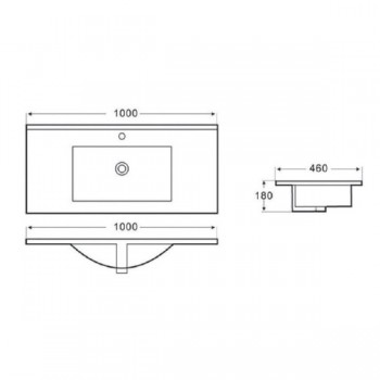 Νιπτήρας Piccolo Επικαθήμενοι 82X46εκ. 283980 (3 άτοκες δόσεις)