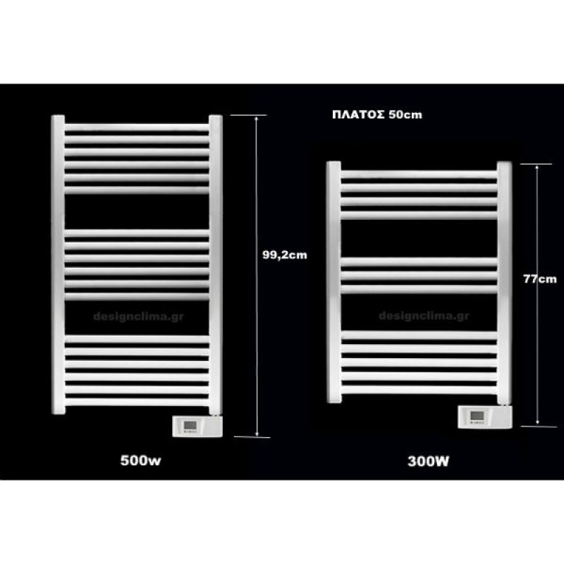 Ηλεκτρική πετσετοκρεμάστρα Deltacalor Electro Black 500W 50x99,2 (3 άτοκες δόσεις)