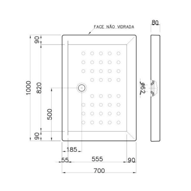 Sanitana Julieta Ντουζιέρα ορθογώνια 70x100 54211070 (3 άτοκες δόσεις)