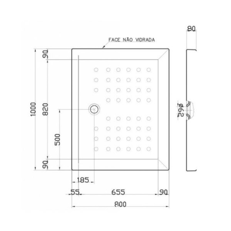Sanitana Julieta Ντουζιέρα ορθογώνια 80x120 54211280 (3 άτοκες δόσεις)