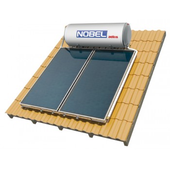 Nobel Aelios CUS 200lt/3m² glass Διπλής ενέργειας με 2 επιλεκτικούς συλλέκτες 3m² κεραμοσκεπή (3 άτοκες δόσεις)
