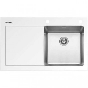 Νεροχύτης Pyramis Crystalon 1B 1D White Γούρνα Δεξιά 109502030 (3 άτοκες δόσεις)