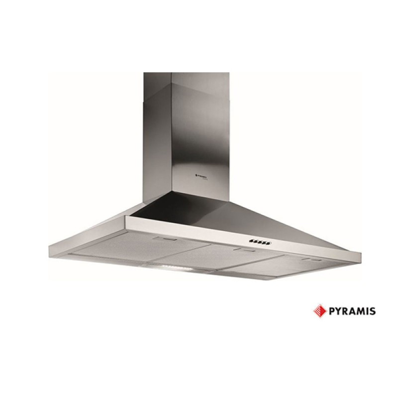 Pyramis Ecoline 90 065030901 Απορροφητήρας 90cm Καμινάδα Τετράγωνη (3 άτοκες δόσεις)