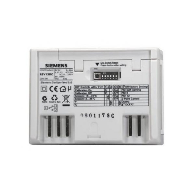 Siemens REV13 Έξυπνος Ημερήσιος Χρονοθερμοστάτης Χώρου Με Ελληνικό Μενού