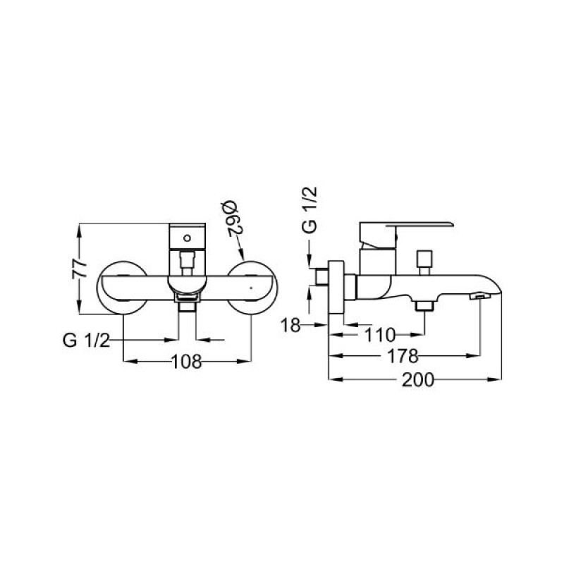 Teorema XS 188150 Μπαταρία λουτρού χρωμέ (3 άτοκες δόσεις)
